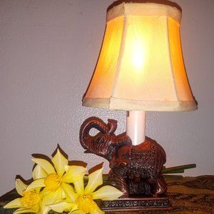 Decorative Mini Wooden Elephant Night Light